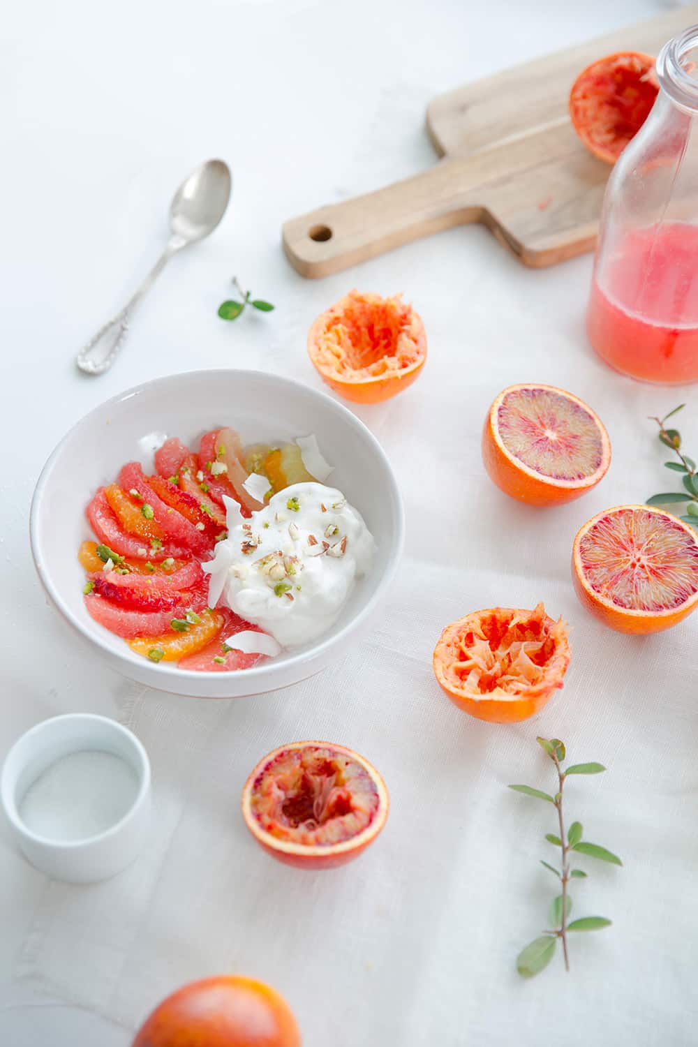 Salade d'agrumes et chantilly au yaourt